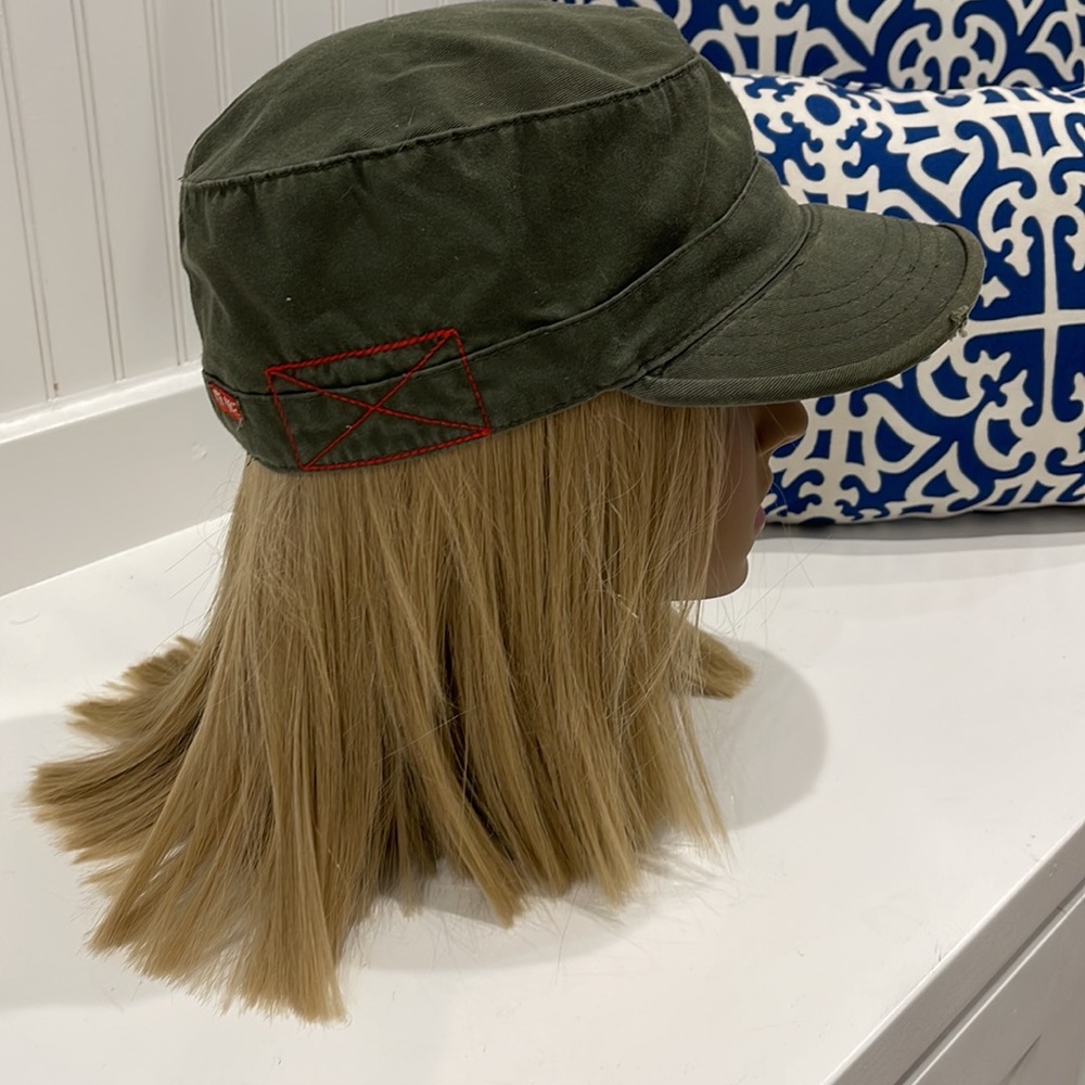 Army Green Distressed Hat - Picture 2 of 7